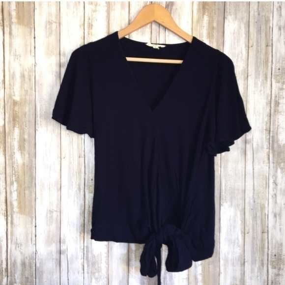 entro Tops - Entro Navy Wrap Blouse